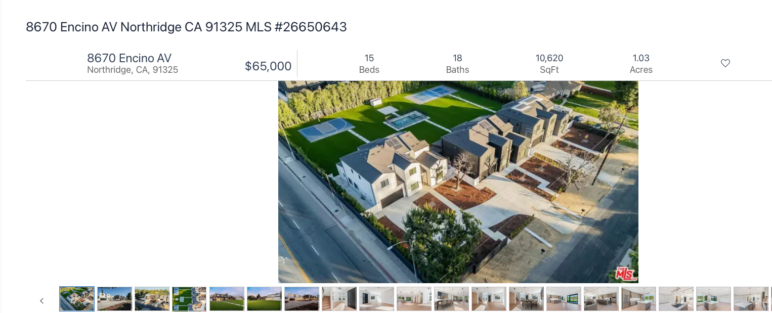 8670 Encino Ave — $65,000/month MLS listing