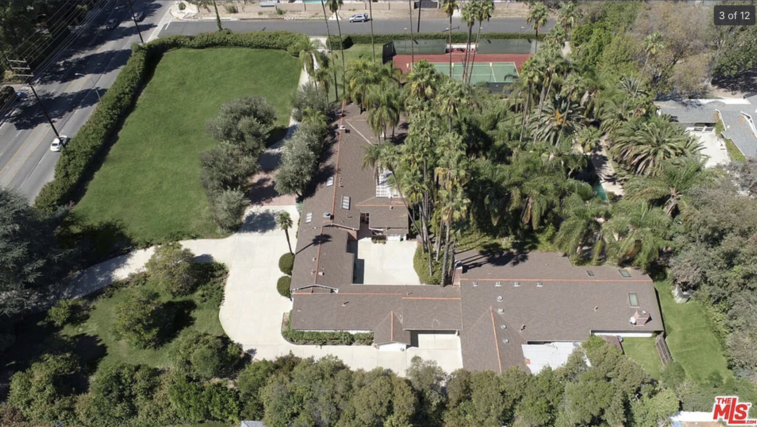 Before — top-down aerial of full property